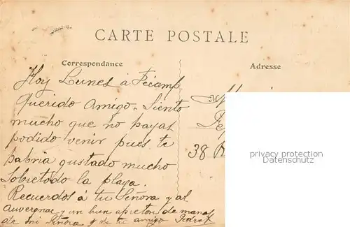 AK / Ansichtskarte Fecamp Vue sur la Plage Fecamp