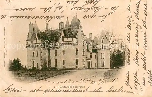 AK / Ansichtskarte Bazouges sur le Loir Chateau de Gallerande Bazouges sur le Loir