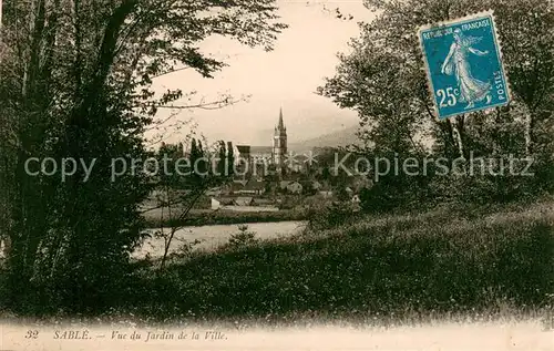 AK / Ansichtskarte Sable sur Sarthe Vue du jardin de la ville Sable sur Sarthe