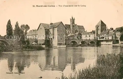 AK / Ansichtskarte Moret sur Loing Vue d ensemble sur le Loing Moret sur Loing