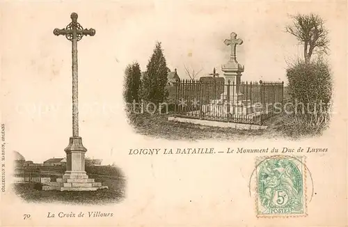 AK / Ansichtskarte Loigny la Bataille Le Monument du Duc de Luynes La Croix de Villours Loigny la Bataille
