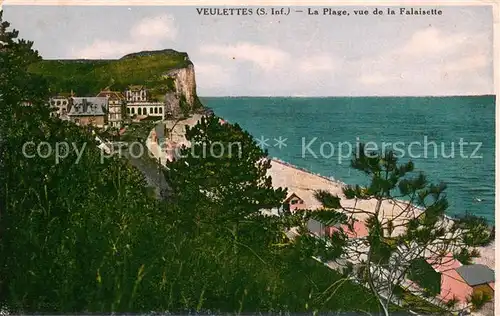 AK / Ansichtskarte Veulettes sur Mer La Plage vue de la Falaisette Veulettes sur Mer