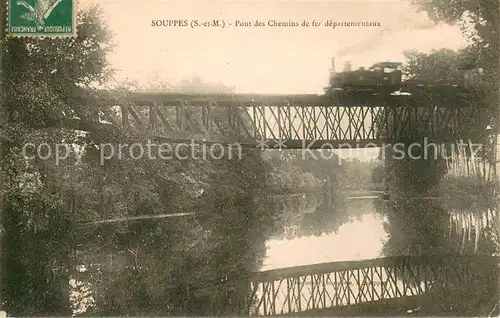 AK / Ansichtskarte Souppes sur Loing Pont des Chemins de fer departementaux Souppes sur Loing