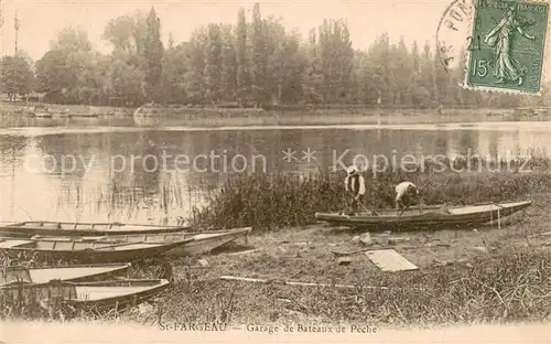 AK / Ansichtskarte Saint Fargeau Ponthierry Garage de Bateaux de Peche Saint Fargeau Ponthierry