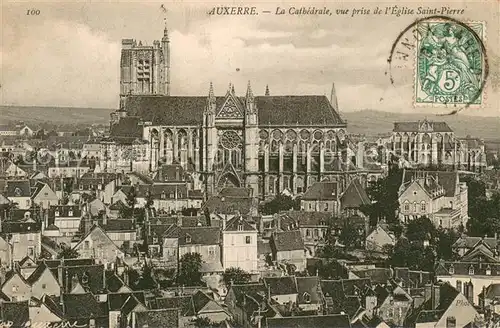 AK / Ansichtskarte Auxerre La Cathedrale vue prise de lEglise Saint Pierre Auxerre