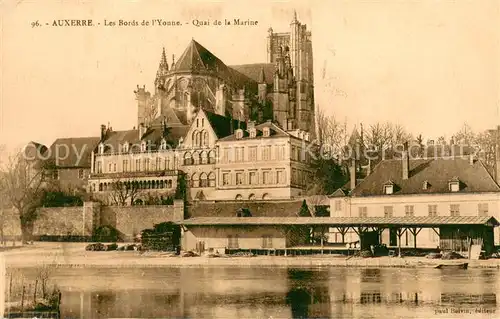AK / Ansichtskarte Auxerre Les Bords de lYonne Quai de la Marine Auxerre