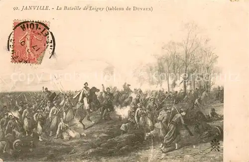 AK / Ansichtskarte Janville_d_Eure et Loir La Bataille de Loigny tableau de Duvaux Janville_d_Eure et Loir