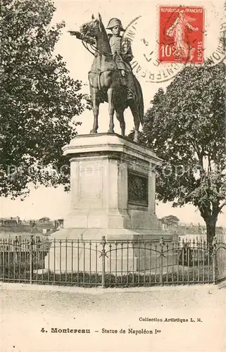 AK / Ansichtskarte Montereau Fault Yonne Statue de Napoleon I Montereau Fault Yonne