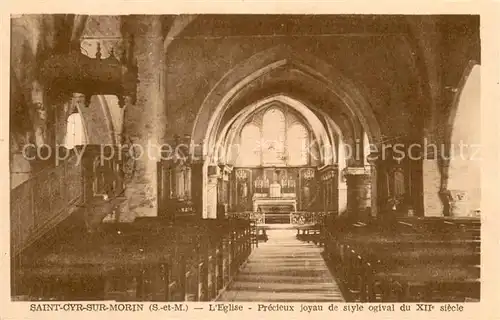 AK / Ansichtskarte Saint Cyr sur Morin Eglise Precieux joyau de style ogival  Saint Cyr sur Morin