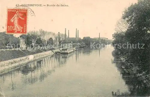 AK / Ansichtskarte Courbevoie Bords de Seine Courbevoie