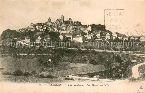AK / Ansichtskarte Vezelay Vue generale cote Ouest Vezelay