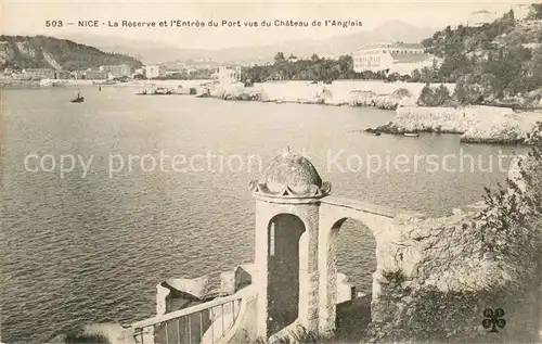 AK / Ansichtskarte Nice_Alpes_Maritimes La Reserve et lEntree du Port vus du Chateau de l Anglais Nice_Alpes_Maritimes