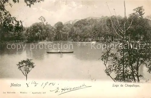 AK / Ansichtskarte Mexico_City Lago de Chapultepec Embarcadero Mexico City