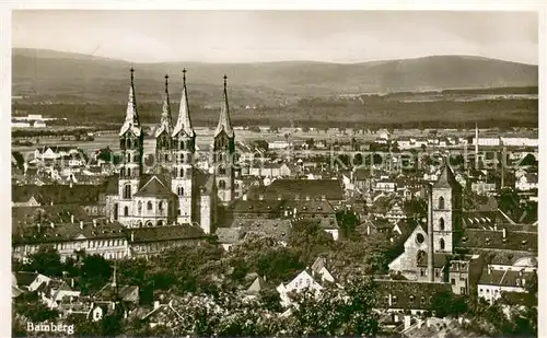 AK / Ansichtskarte Bamberg Fliegeraufnahme mit Kirche Bamberg