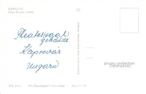 AK / Ansichtskarte Kaposvar Theater Kaposvar