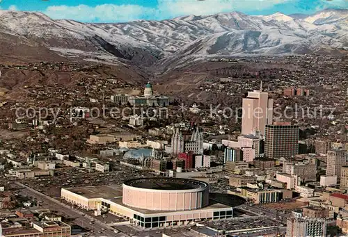 AK / Ansichtskarte Salt_Lake_City Aerial view of Salt Lake City 