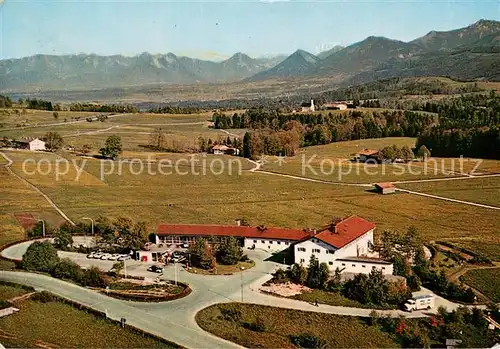 AK / Ansichtskarte Irschenberg Autobahn Rasthaus und Motel Fliegeraufnahme Irschenberg