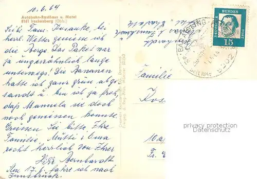 AK / Ansichtskarte Irschenberg Autobahn Rasthaus und Motel Fliegeraufnahme Irschenberg