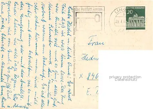 AK / Ansichtskarte Lingen_Ems Markt Windhorst Haus Burgstr Emspartie Schlosspark Am Kanal Waldhotel Camping Jugendherberge Lingen_Ems