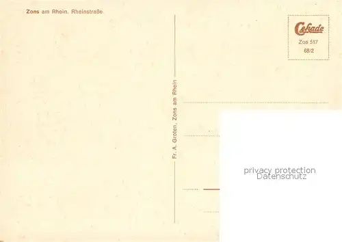 AK / Ansichtskarte Zons Rheinstrasse Zons