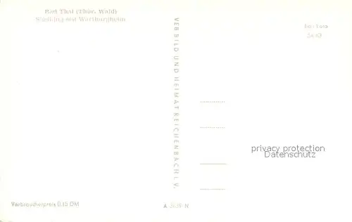 AK / Ansichtskarte Bad_Thal_Ruhla Siedlung mit Wartburgheim Bad_Thal_Ruhla