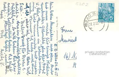 AK / Ansichtskarte Bad_Berka Panorama Freibad Ortsmotiv mit Kirche Bad_Berka