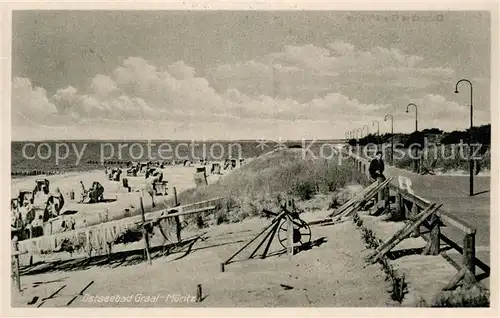 AK / Ansichtskarte Graal Mueritz_Ostseebad Strand Promenade Graal Mueritz_Ostseebad