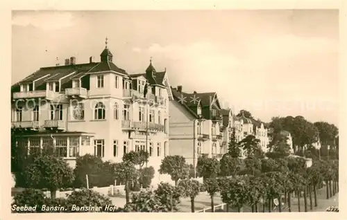 AK / Ansichtskarte Bansin_Ostseebad Strandhotel Bansiner Hof Bansin_Ostseebad