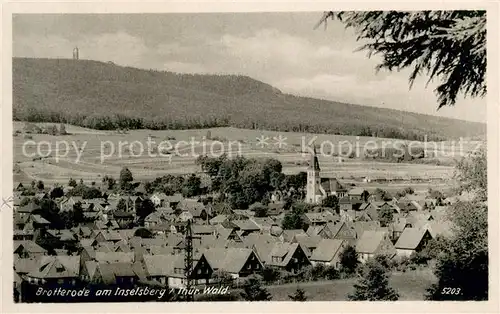 AK / Ansichtskarte Brotterode Panorama Blick zum Inselsberg Thueringer Wald Brotterode