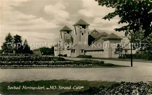 AK / Ansichtskarte Heringsdorf_Ostseebad_Usedom HO Strandcafe Heringsdorf_Ostseebad