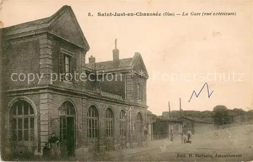 AK / Ansichtskarte Saint Just en Chaussee La gare vue exterieure Saint Just en Chaussee