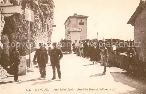 AK / Ansichtskarte Menton_Alpes_Maritimes Pont Saint Louis Frontiere Franco Italienne Menton_Alpes_Maritimes