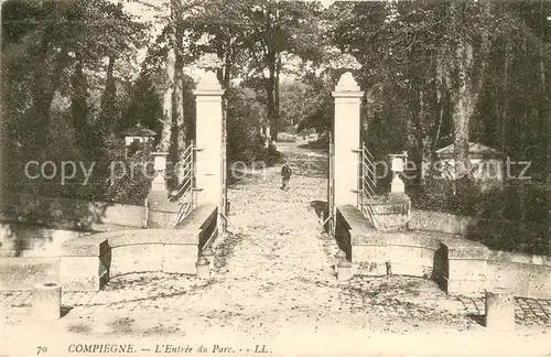 AK / Ansichtskarte Compiegne_Oise Entree du parc Compiegne Oise