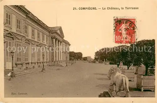 AK / Ansichtskarte Compiegne_Oise Chateau Terrasse Monument Compiegne Oise