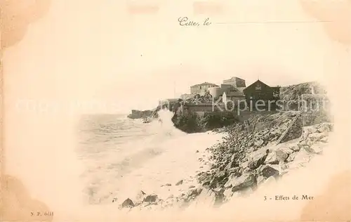 AK / Ansichtskarte Cette_Sete Effets de mer et Fort Saint Pierre 