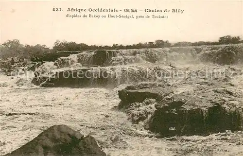 AK / Ansichtskarte Toukoto_Sudan Chutes de Billy Collection Afrique Occidentale 