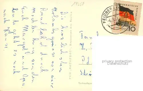 AK / Ansichtskarte Feldberg_Mecklenburg Uferpartie am Haussee Blick zur Kirche Luftkurort Feldberg_Mecklenburg