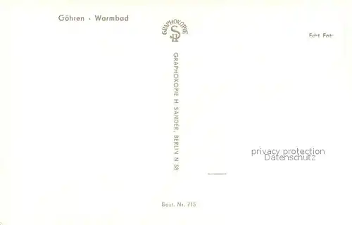 AK / Ansichtskarte Goehren_Ruegen Warmbad Goehren Ruegen