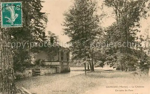 AK / Ansichtskarte Gionges Chateau un coin du parc Gionges