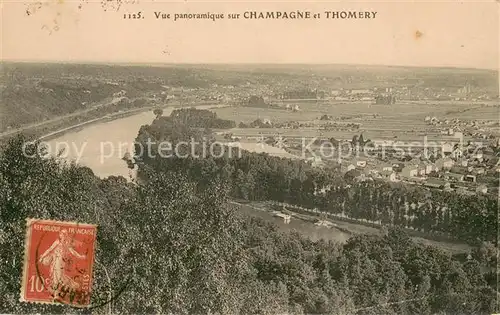 AK / Ansichtskarte Champagne sur Seine et Thomery vue panoramique Champagne sur Seine