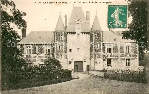 AK / Ansichtskarte Esternay Entree principale du chateau Schloss Esternay