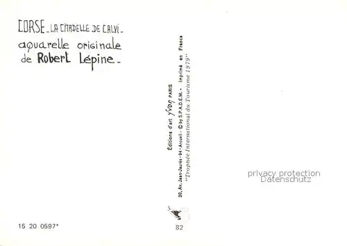 AK / Ansichtskarte Calvi La Citadelle de Calvi Aquarell Calvi