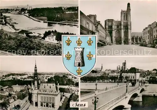 AK / Ansichtskarte Sens_89 Yonne La Cathedrale Hotel de Ville Le Pont 