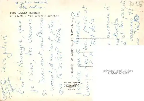 AK / Ansichtskarte Fontanges Vue generale aerienne Fontanges