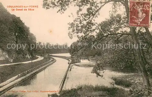 AK / Ansichtskarte Coulanges sur Yonne Le Canal de Beze Coulanges sur Yonne