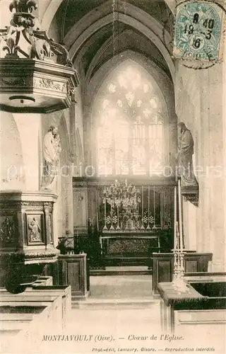 AK / Ansichtskarte Montjavoult Choeur de l eglise Montjavoult