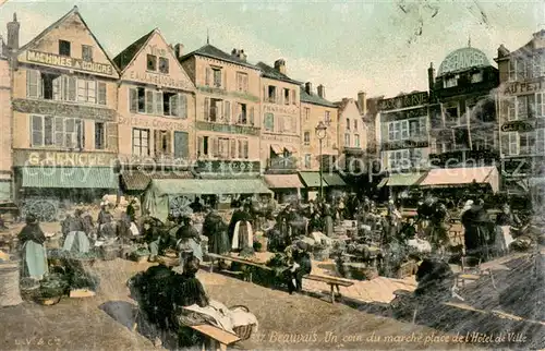 AK / Ansichtskarte Beauvais_60 Un coin du marche Place de l Hotel de Ville 