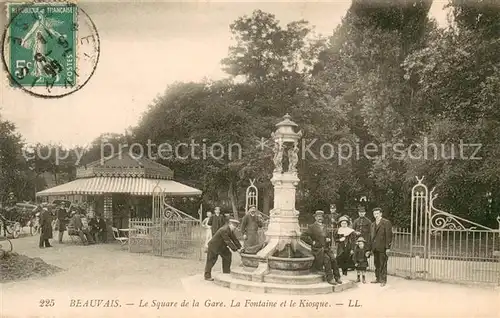 AK / Ansichtskarte Beauvais_60 Square de la Gare Fontaine Kiosque 