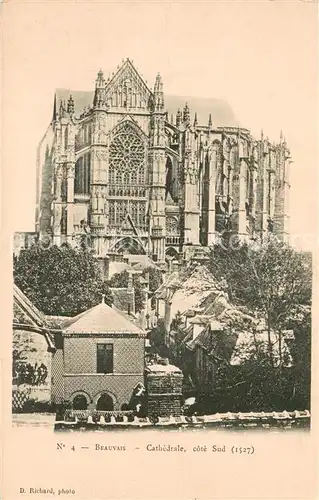 AK / Ansichtskarte Beauvais_60 La cathedrale vue de la cote sud 