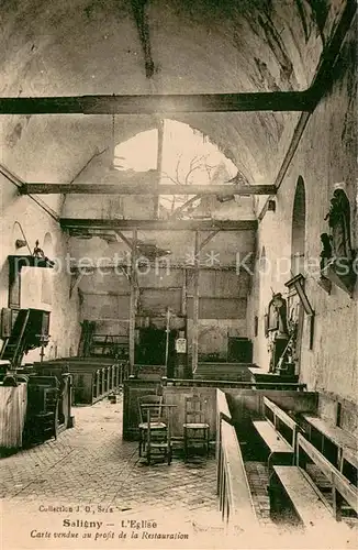 AK / Ansichtskarte Saligny_Yonne Eglise Carte vendue au profit de la Restauration Saligny Yonne